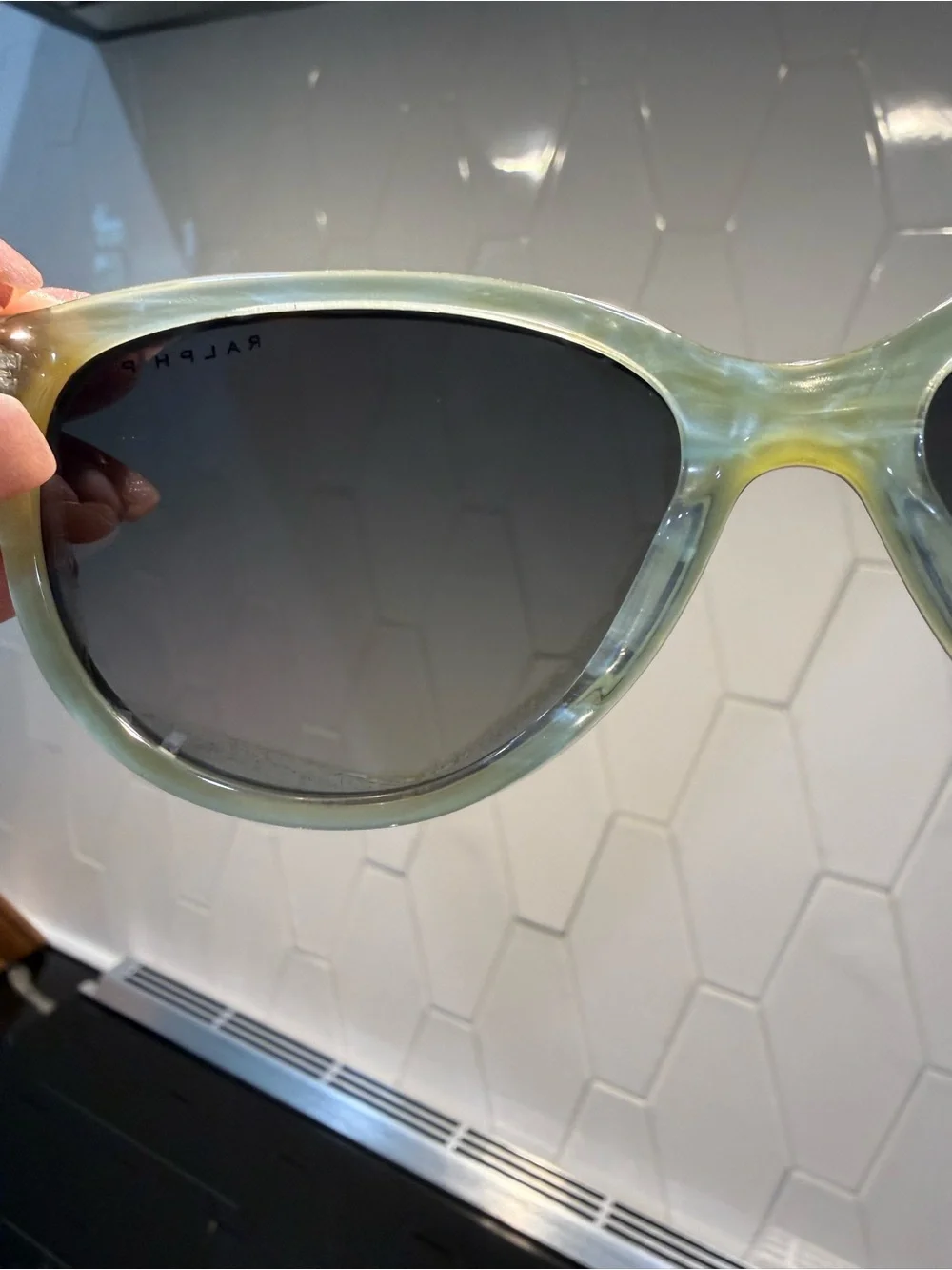 Ralph Lauren Polarized Brown Tortoiseshell Sunglasses – Mint Green Interior